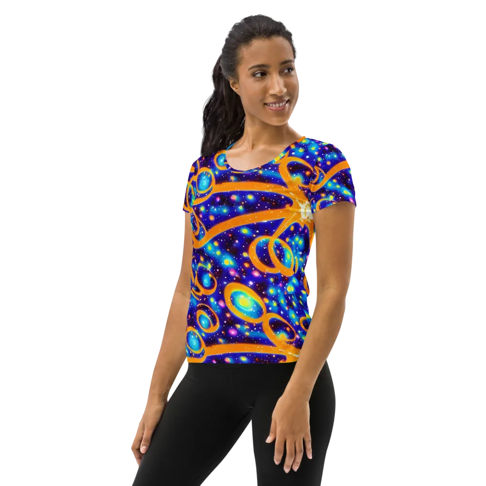Epic Orbit on Women's Athletic T-Shirt — Left