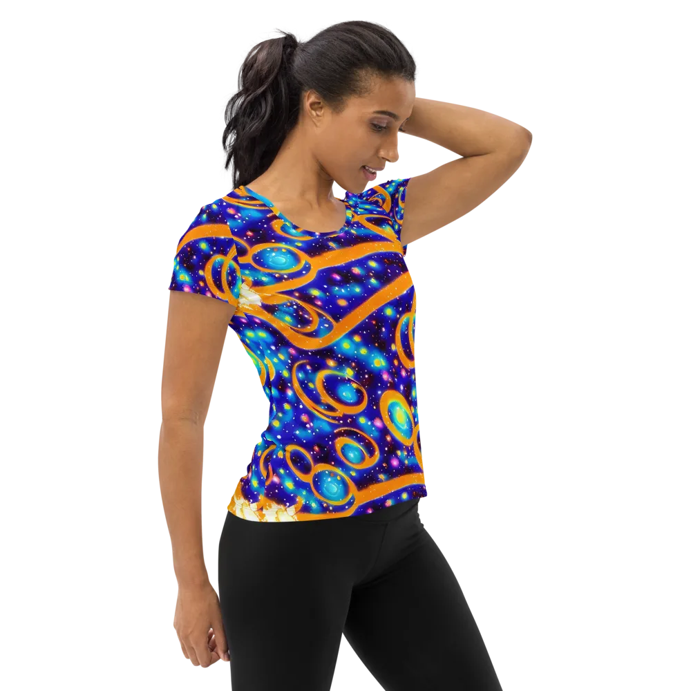 Epic Orbit on Women's Athletic T-Shirt — Right