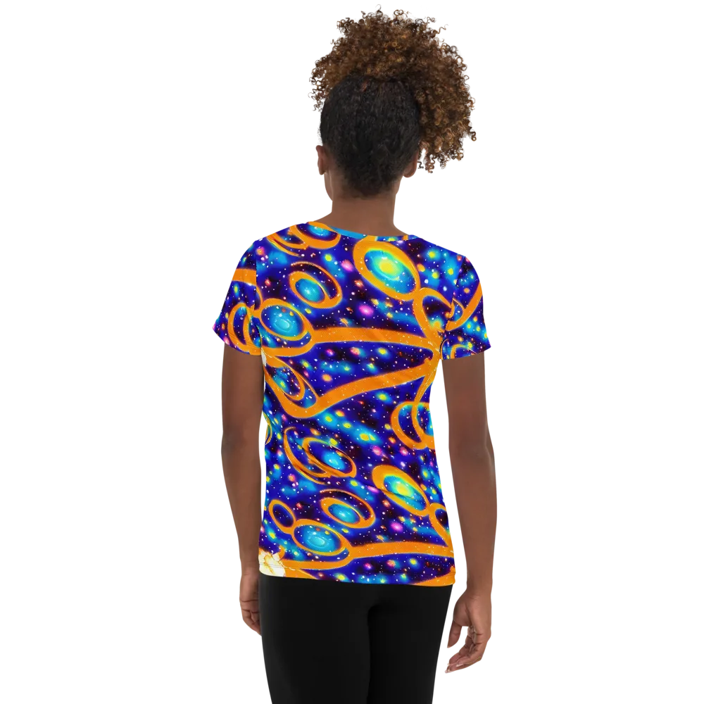 Epic Orbit on Women's Athletic T-Shirt — Back