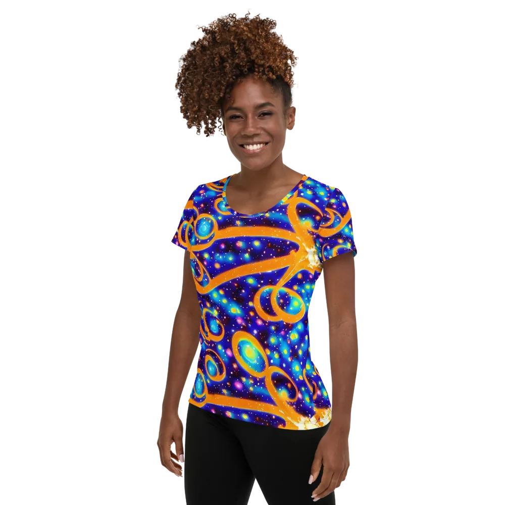 Epic Orbit on Women's Athletic T-Shirt — Left