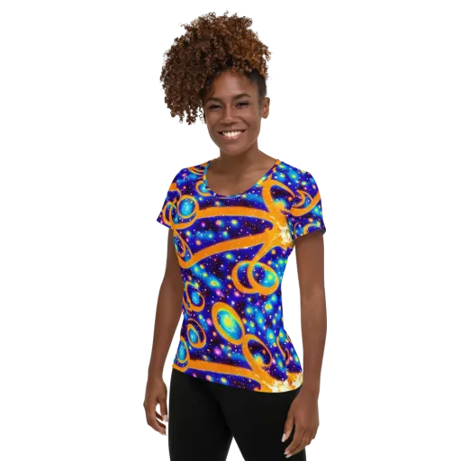 Epic Orbit on a Women's Athletic T-Shirt