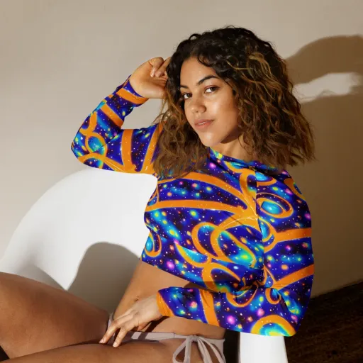 Epic Orbit on a Long Sleeve Crop Top