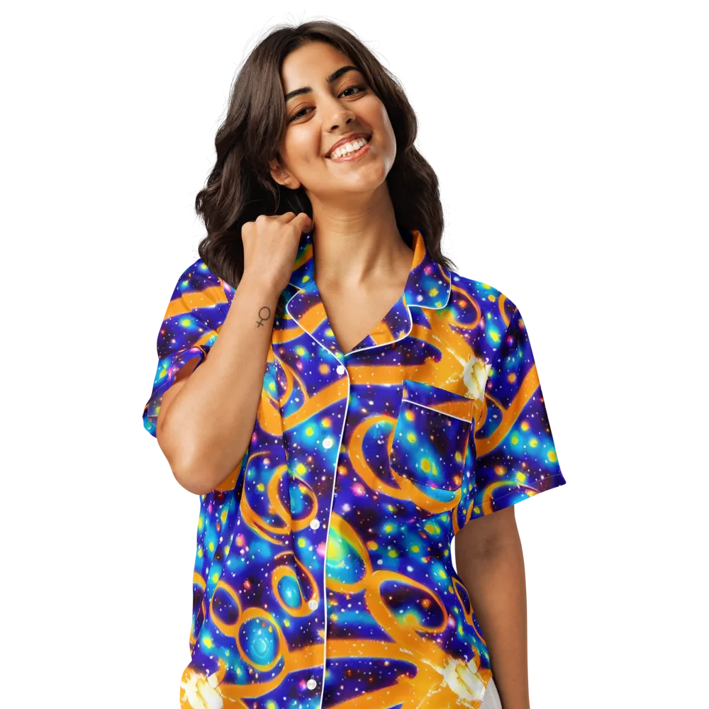 Epic Orbit on Women's Short Sleeve Pajama Top — Front