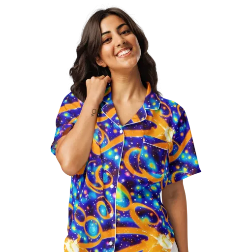 Epic Orbit on a Women's Short Sleeve Pajama Top