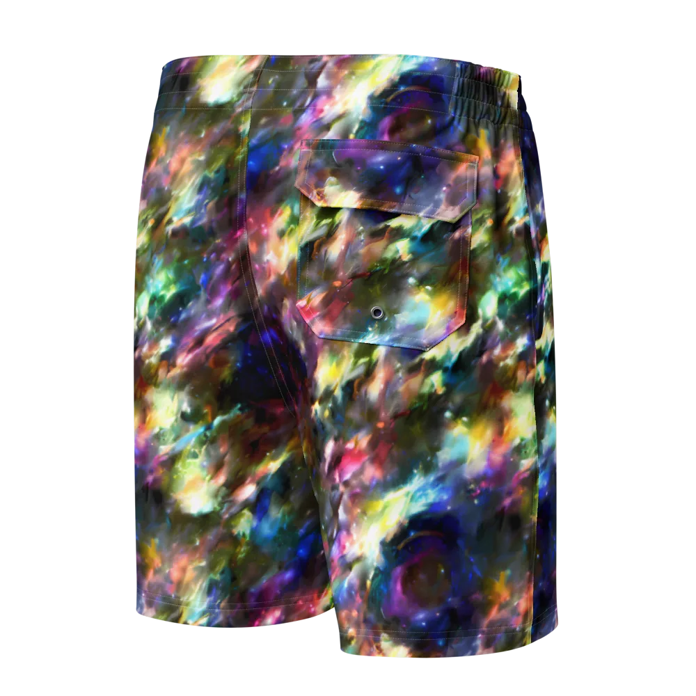 Emilia's Nebula on Men's Board Shorts — Back