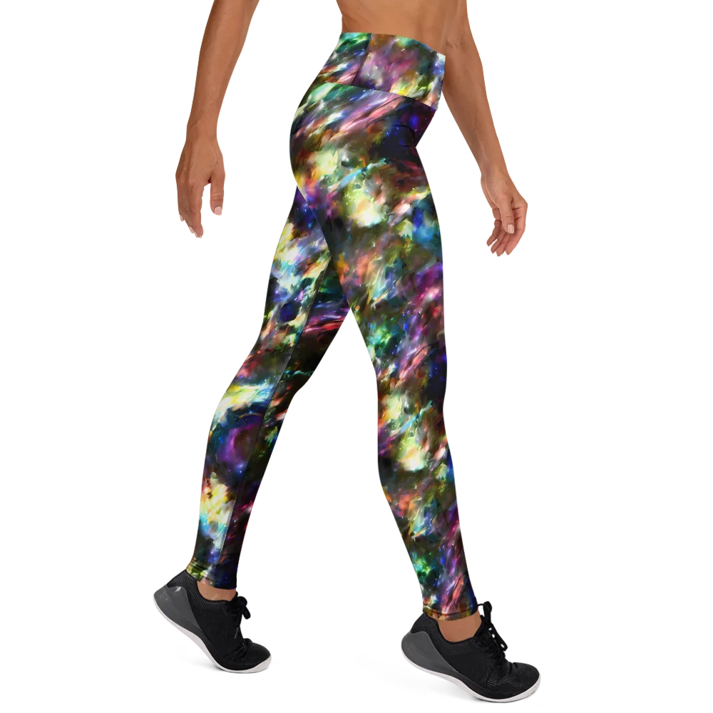 Emilia's Nebula on Yoga Leggings — Right