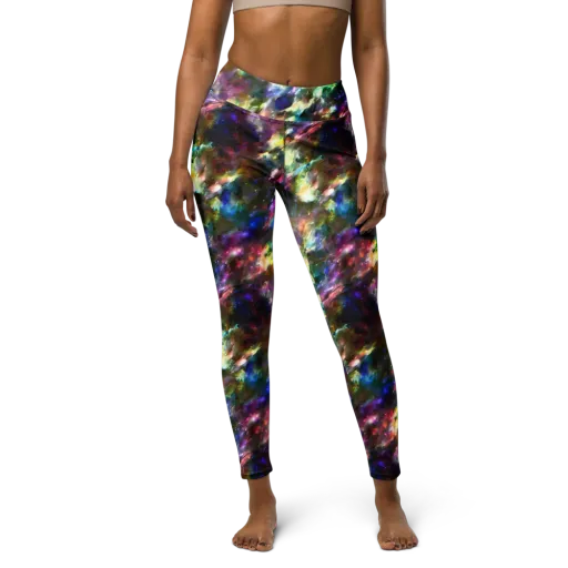 Emilia's Nebula on a Yoga Leggings