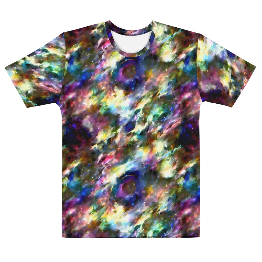 Emilia's Nebula on Men's Cotton Crew Neck T-Shirt — Front