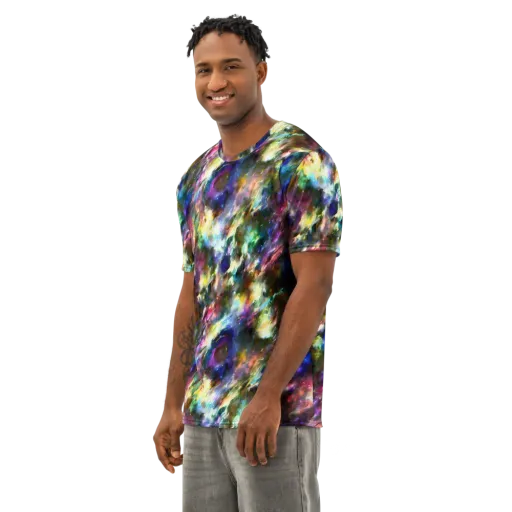 Emilia's Nebula on a Men's Cotton Crew Neck T-Shirt