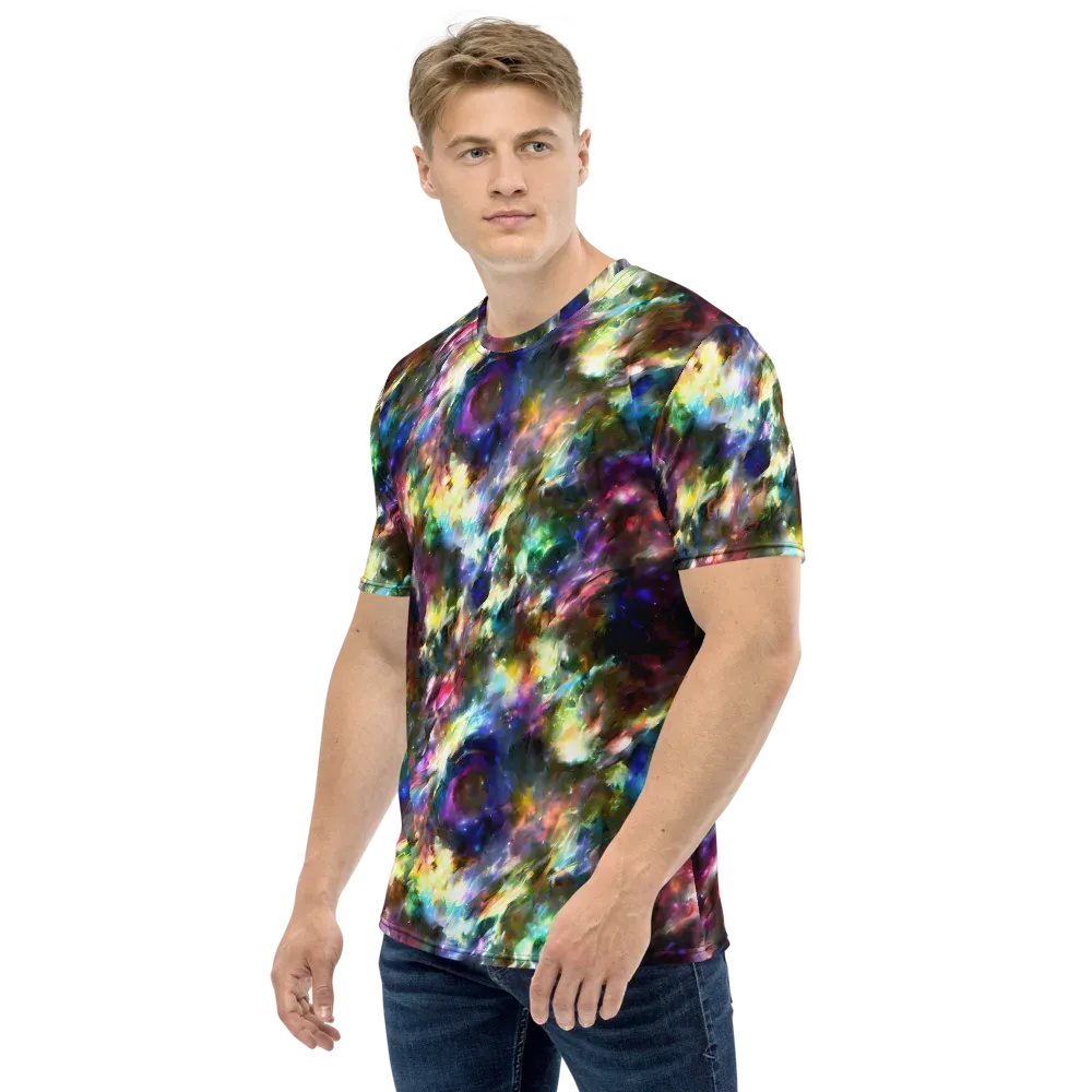 Emilia's Nebula on Men's Crew Neck T-Shirt — Left