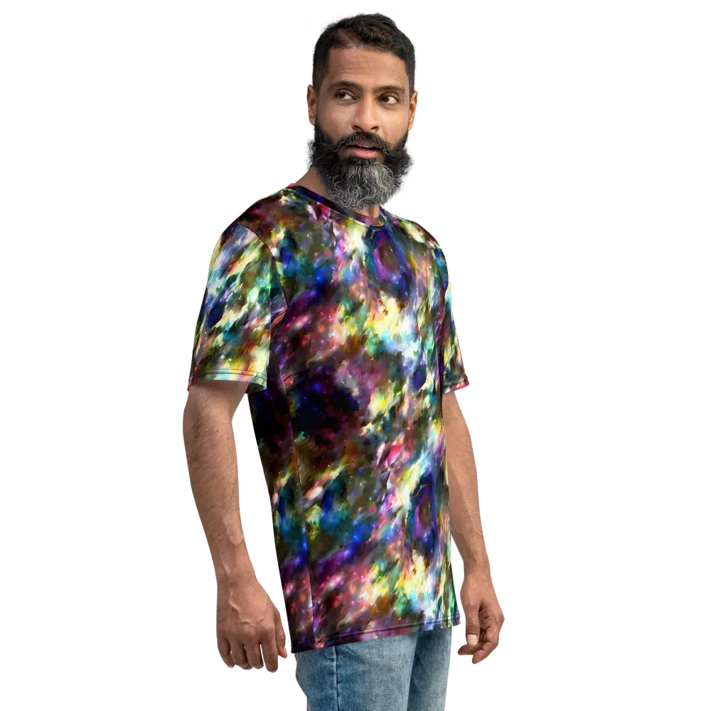 Emilia's Nebula on Men's Crew Neck T-Shirt — Right