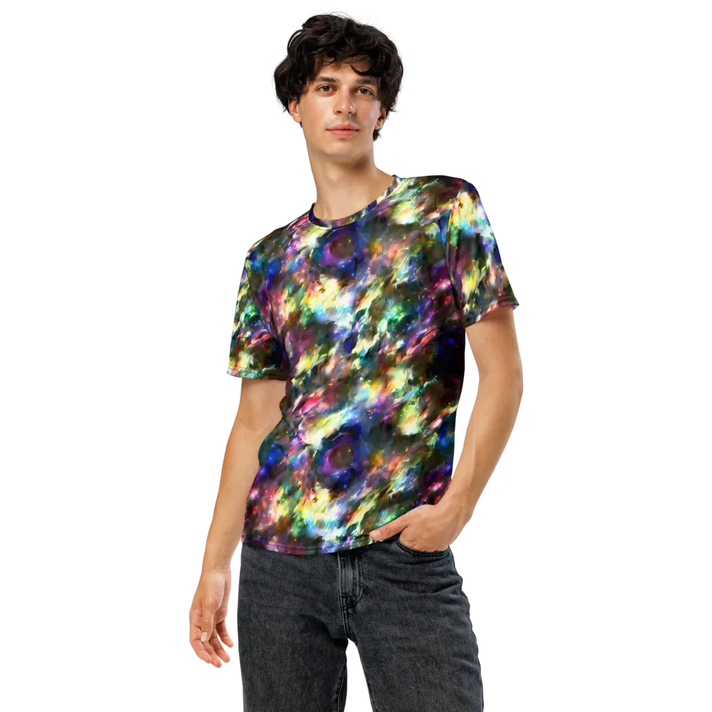 Emilia's Nebula on Men's Crew Neck T-Shirt — Front