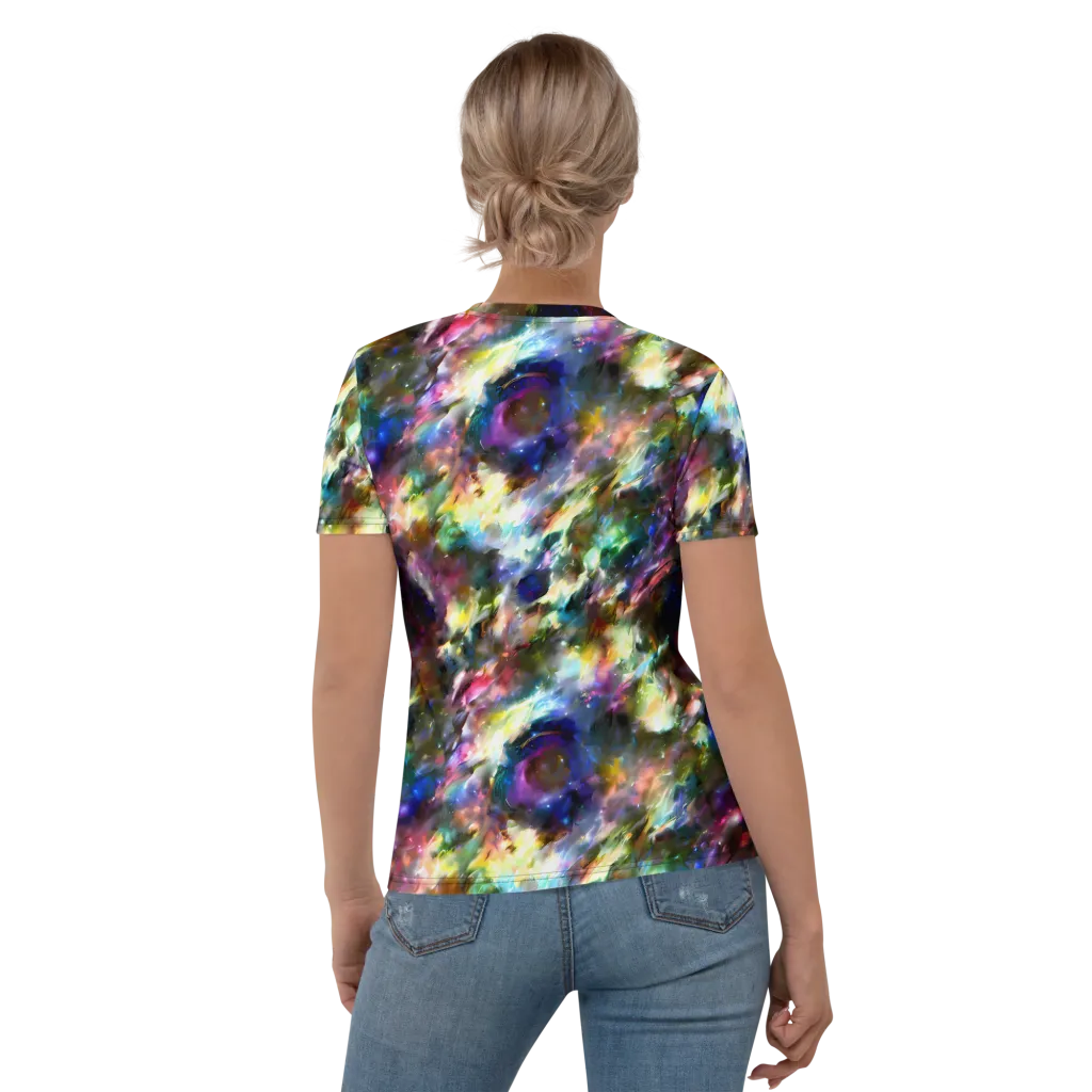 Emilia's Nebula on Women's Crew Neck T-Shirt — Back