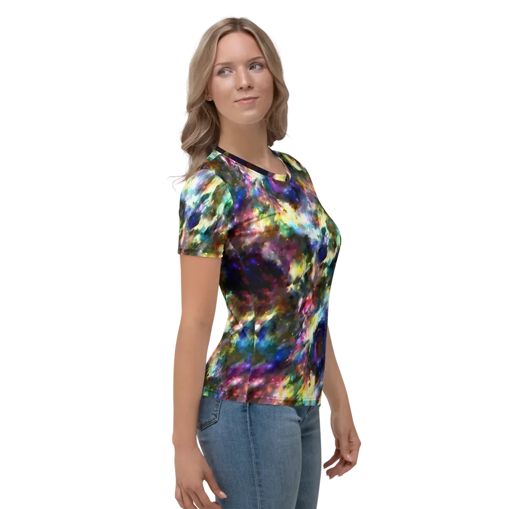 Emilia's Nebula on Women's Crew Neck T-Shirt — Right
