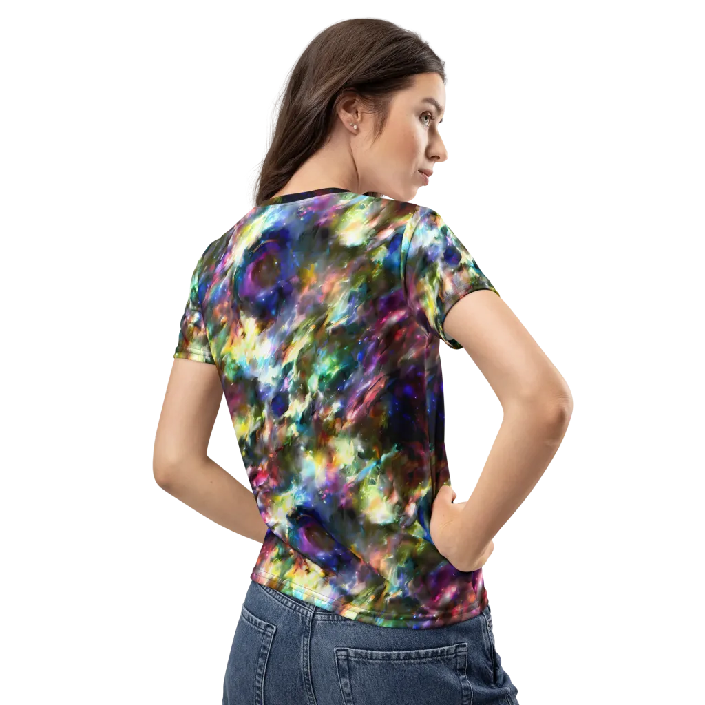 Emilia's Nebula on Women's Crew Neck T-Shirt — Back
