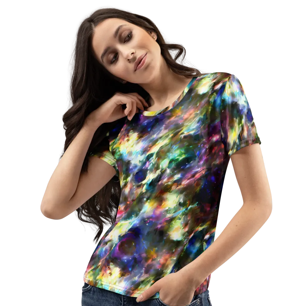 Emilia's Nebula on Women's Crew Neck T-Shirt — Left Front