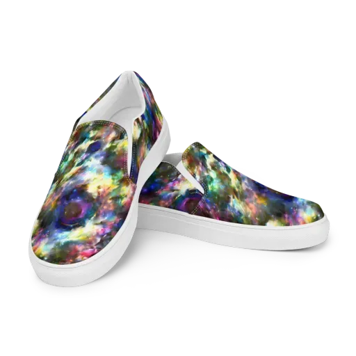 Emilia's Nebula on a Men's Slip-On Canvas Shoes