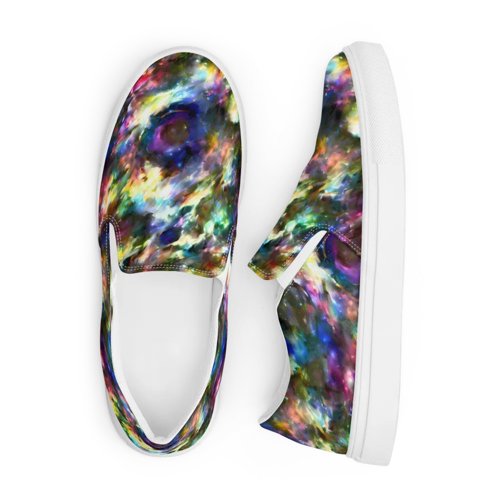 Emilia's Nebula on Men's Slip-On Canvas Shoes — Front