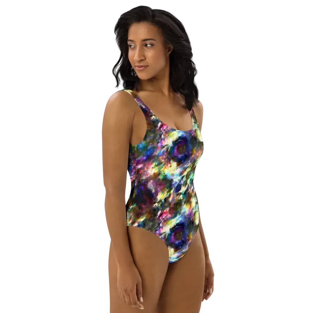 Emilia's Nebula on One-Piece Swimsuit — Right