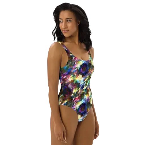 Emilia's Nebula on a One-Piece Swimsuit