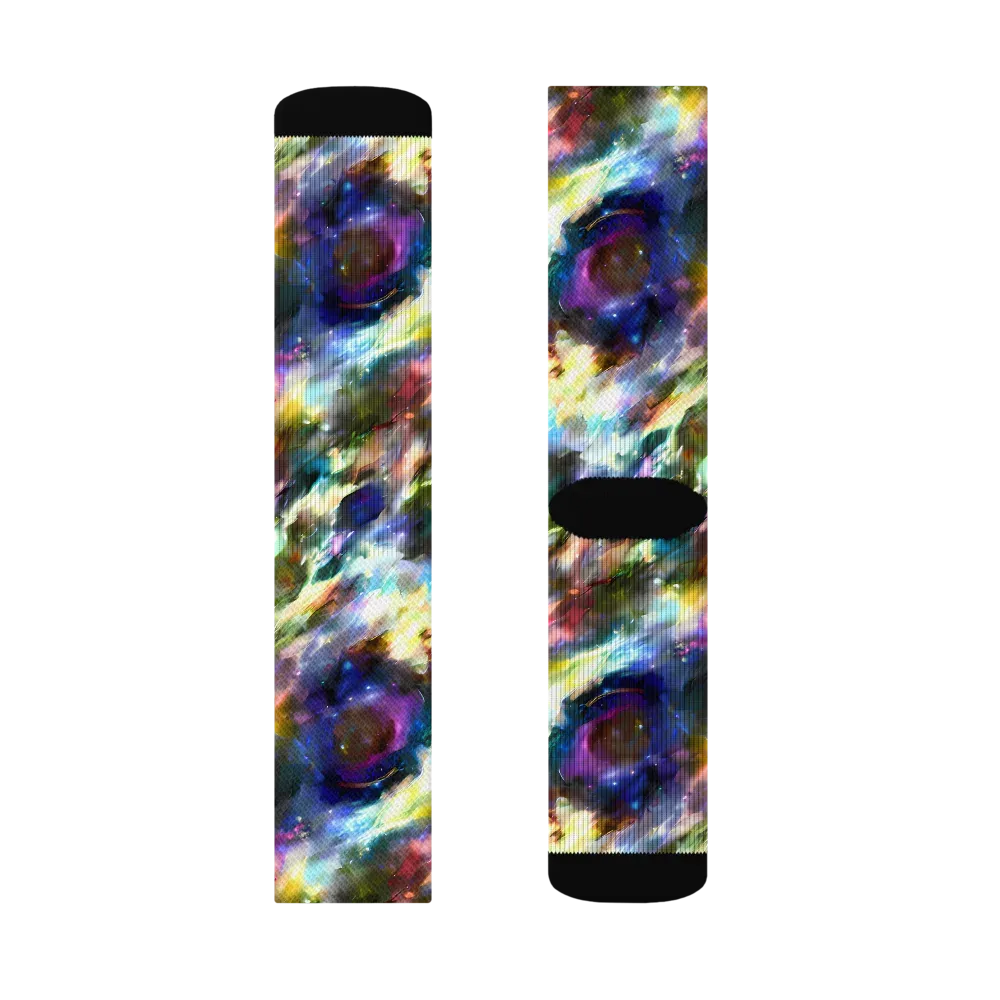 Emilia's Nebula on Socks — Right Sock