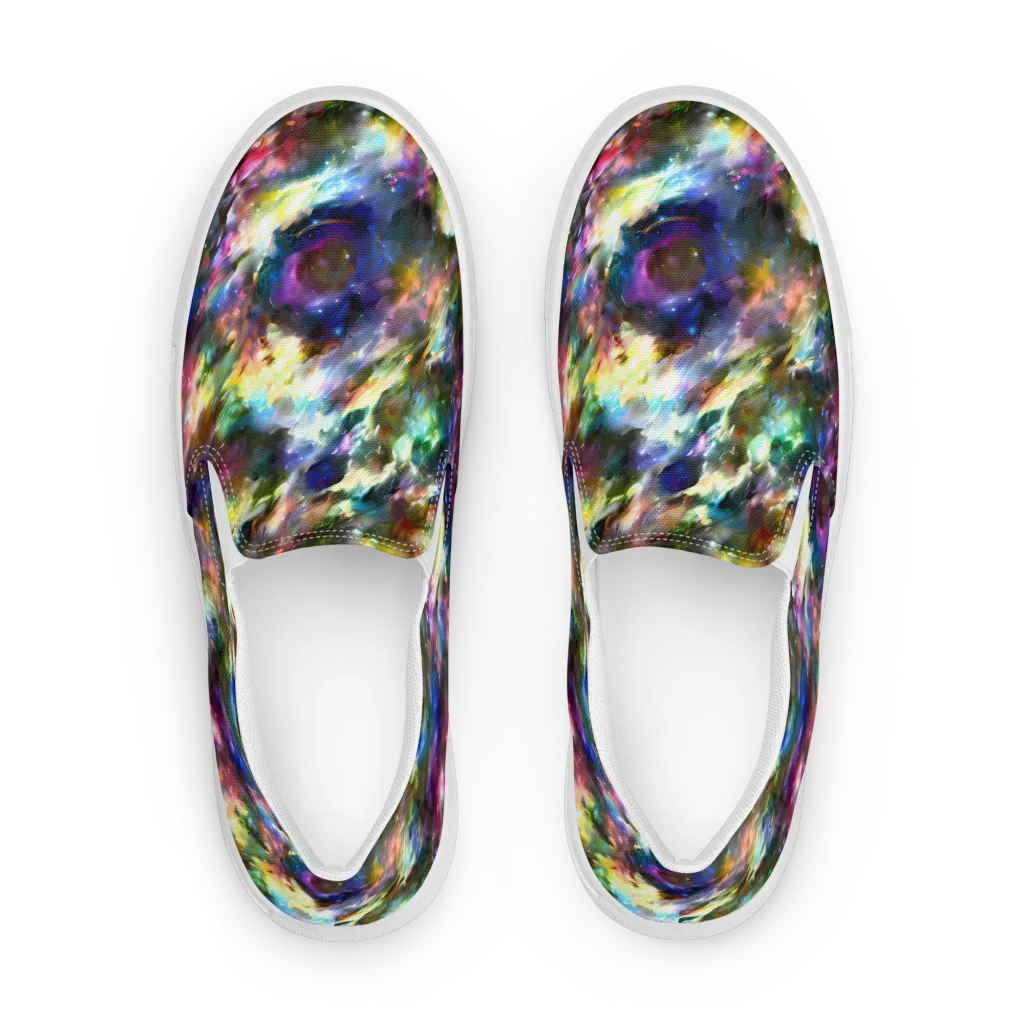 Emilia's Nebula on Women's Slip-On Canvas Shoes — Front