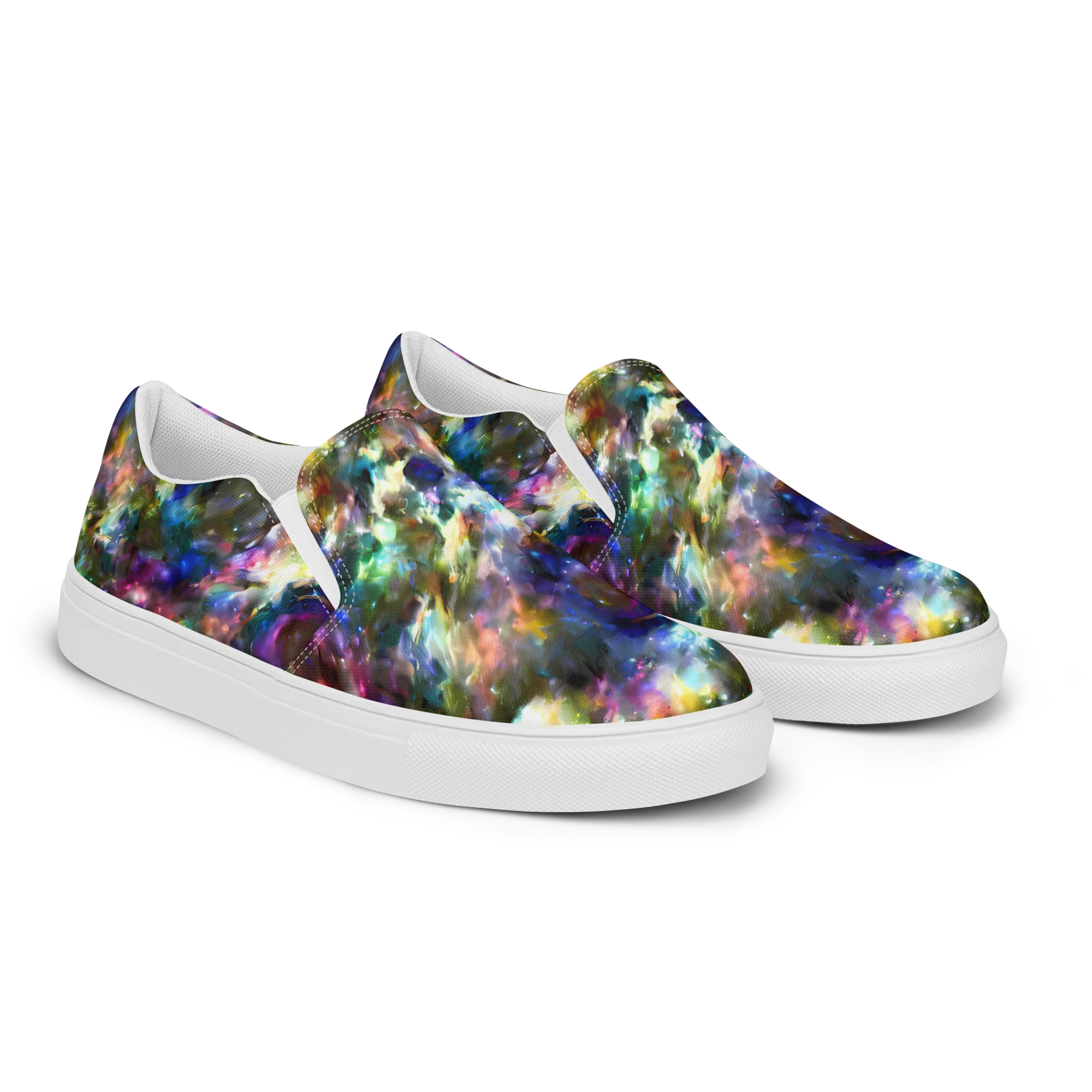 Emilia's Nebula on Women's Slip-On Canvas Shoes — Right Front