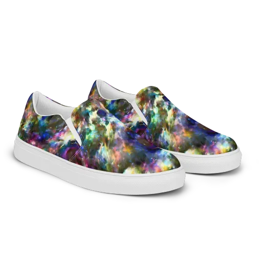 Emilia's Nebula on a Women's Slip-On Canvas Shoes