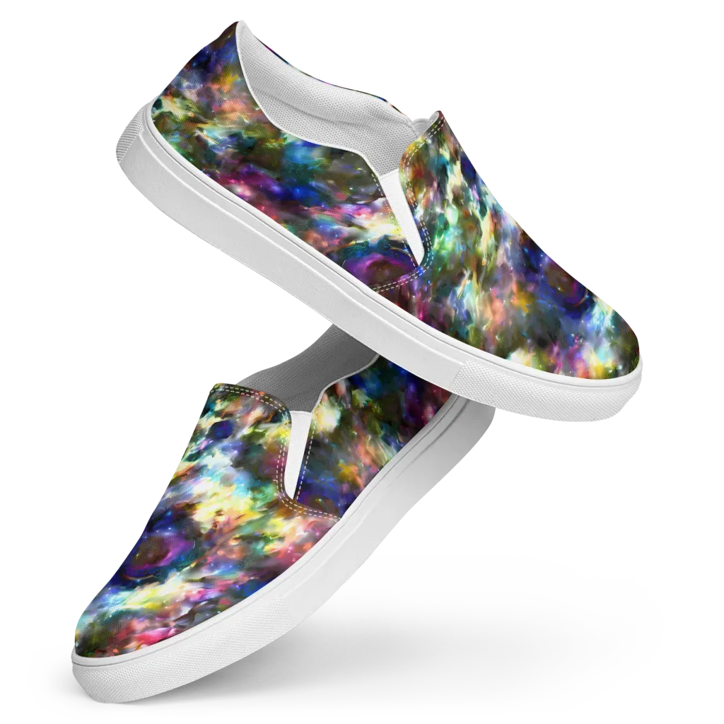 Emilia's Nebula on Women's Slip-On Canvas Shoes — Front