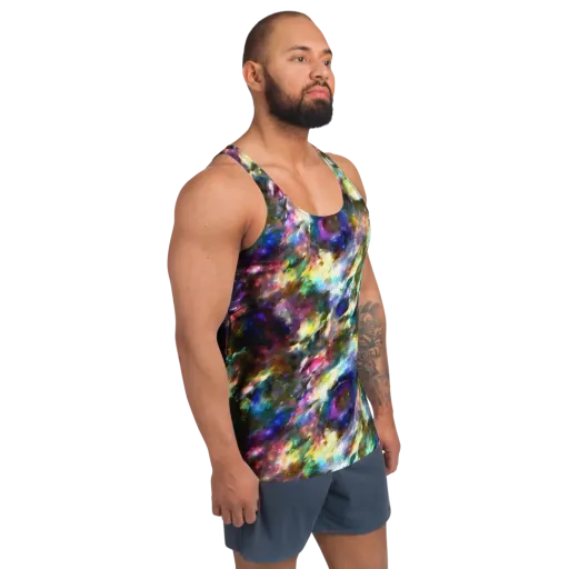 Emilia's Nebula on a Men's Tank Top