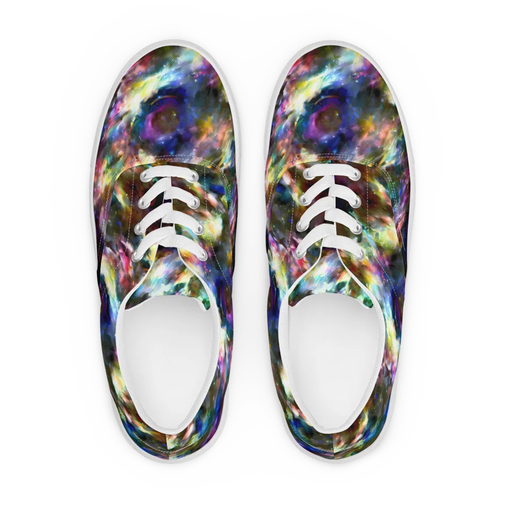 Emilia's Nebula on Men's Lace-Up Canvas Shoes — Front