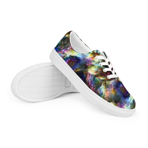 Emilia's Nebula on a Men's Lace-Up Canvas Shoes