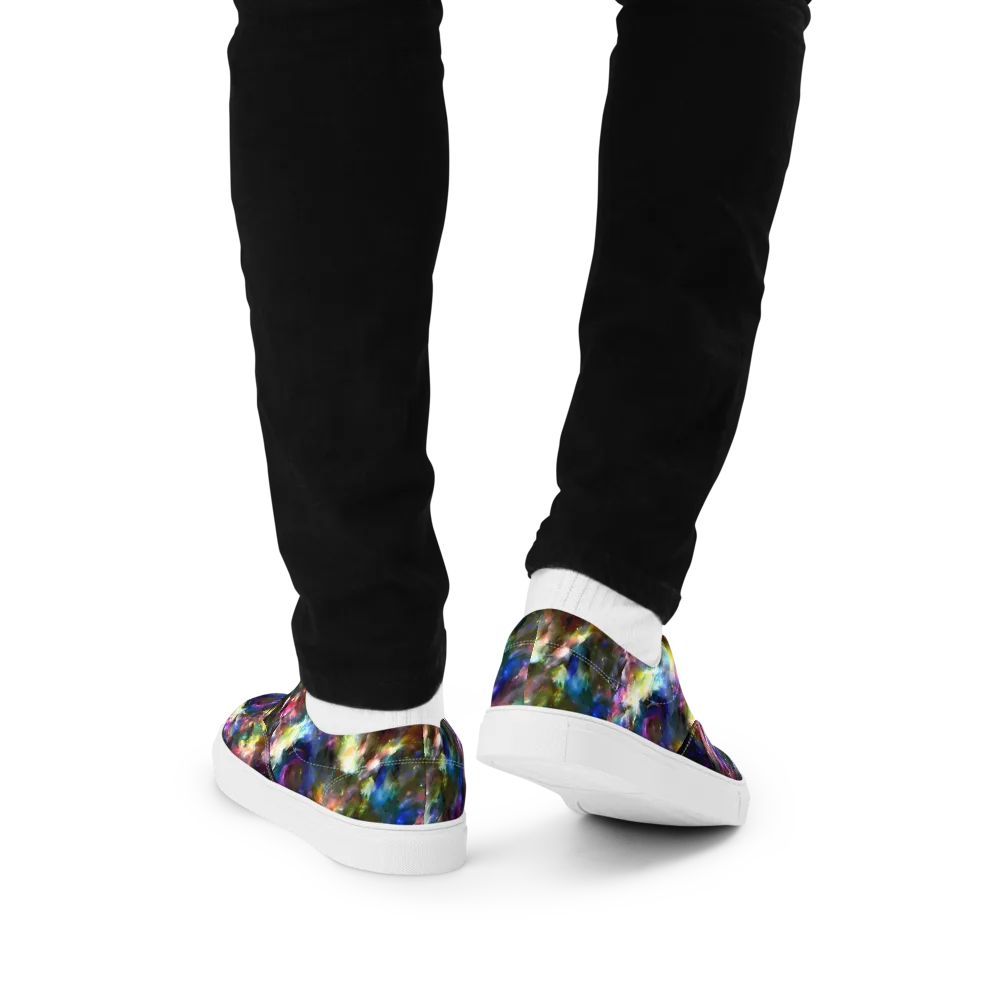 Emilia's Nebula on Men's Lace-Up Canvas Shoes — Back
