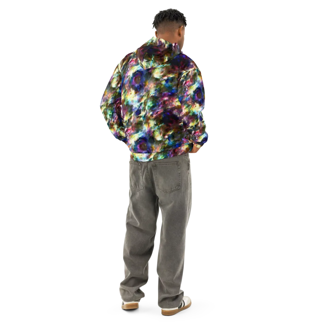 Emilia's Nebula on Cotton Hoodie — Back
