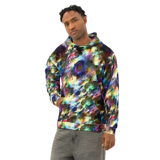 Emilia's Nebula on a Cotton Hoodie