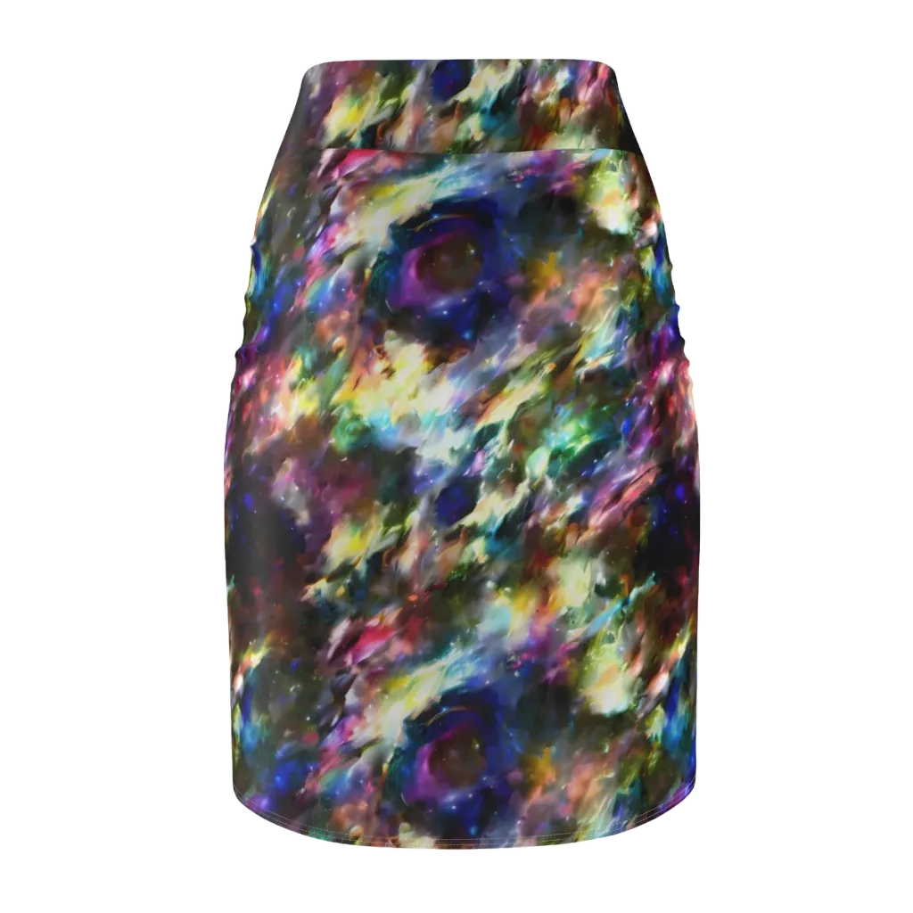 Emilia's Nebula on Pencil Skirt — Back