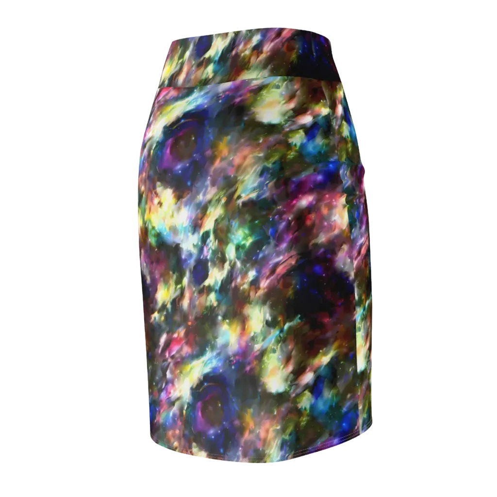 Emilia's Nebula on Pencil Skirt — Back Side