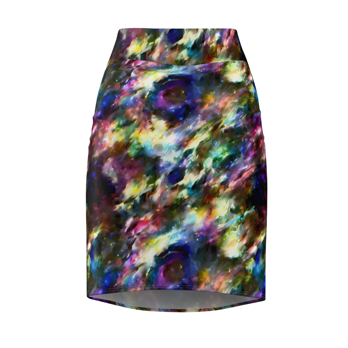 Emilia's Nebula on Pencil Skirt — Front