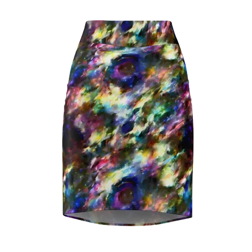 Emilia's Nebula on a Pencil Skirt