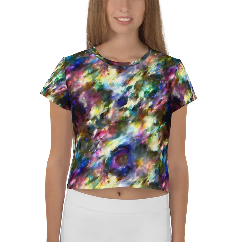 Emilia's Nebula on Crop Tee — Front
