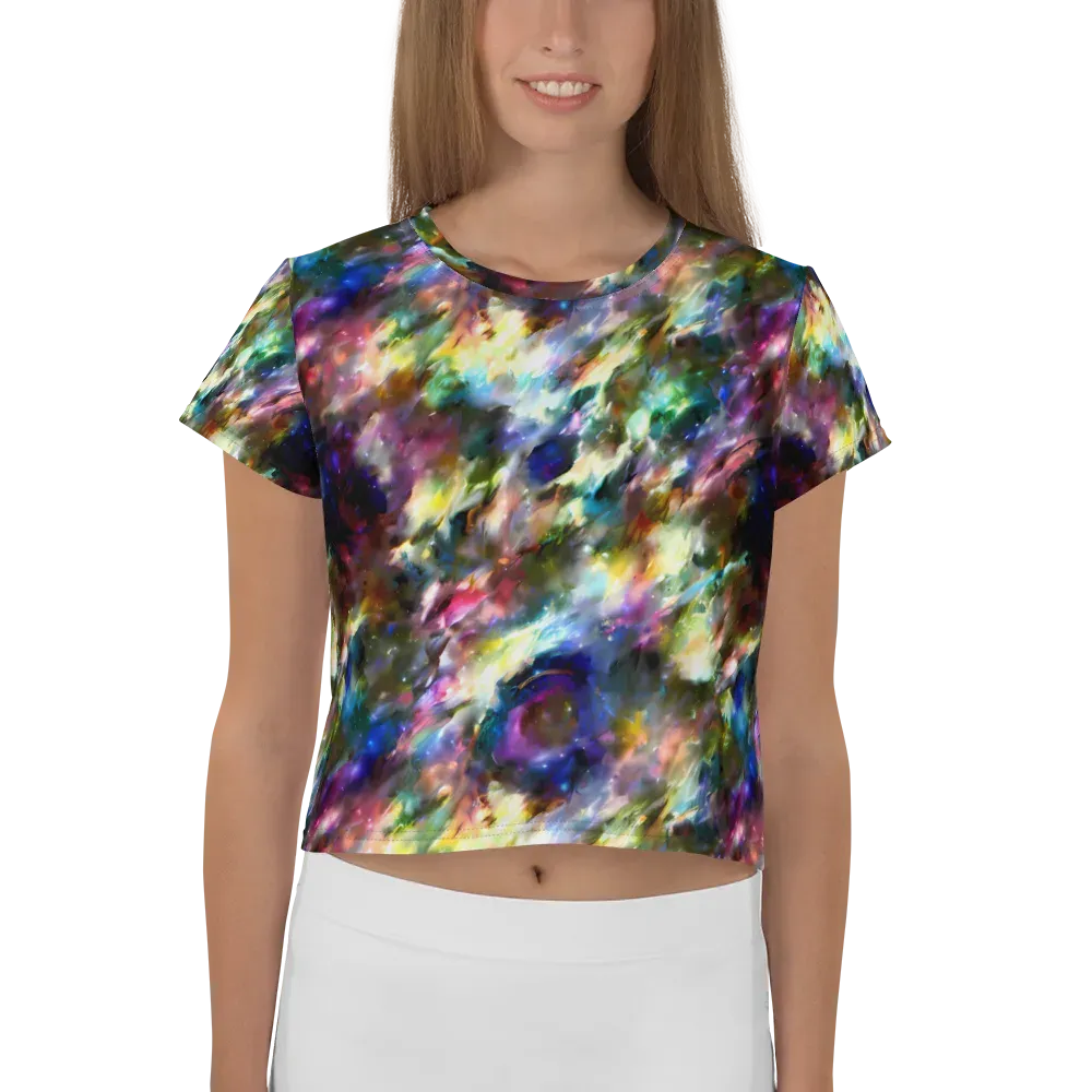Emilia's Nebula on Crop Tee — Front