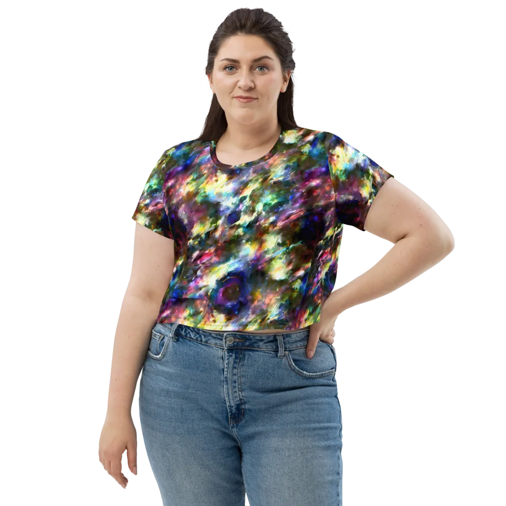 Emilia's Nebula on Crop Tee — Front