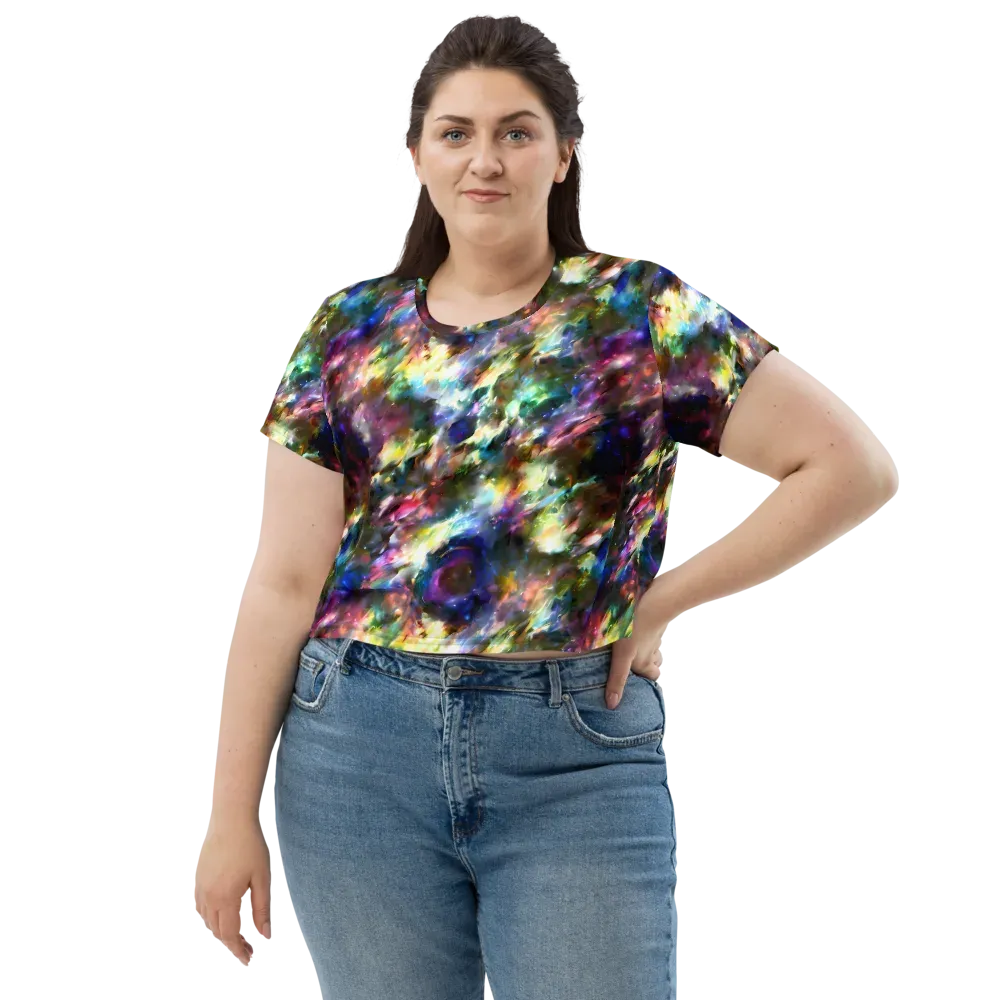 Emilia's Nebula on Crop Tee — Front