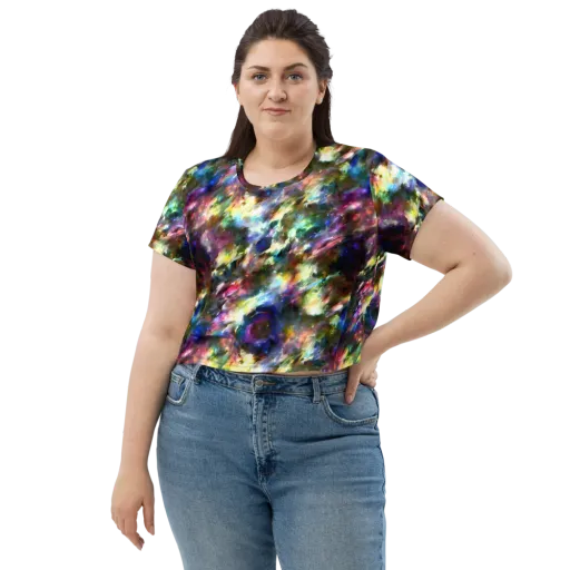 Emilia's Nebula on a Crop Tee