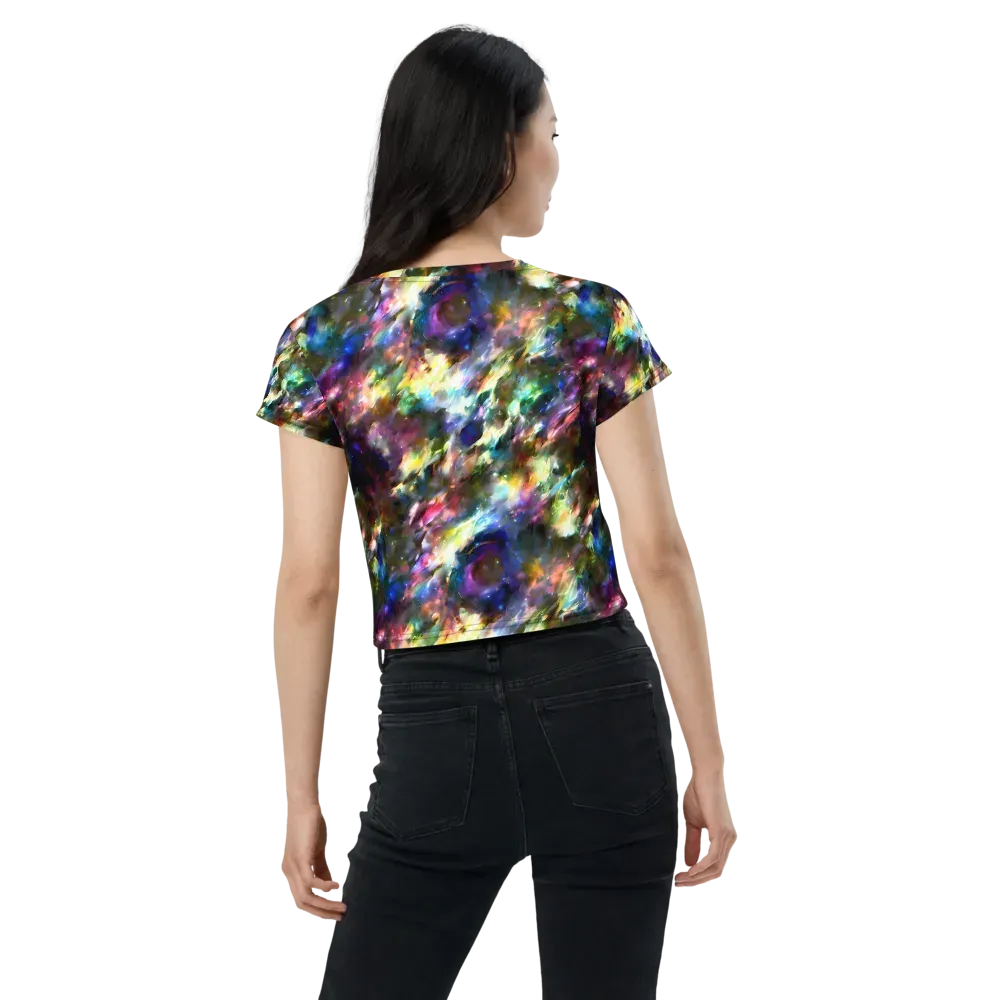 Emilia's Nebula on Crop Tee — Back