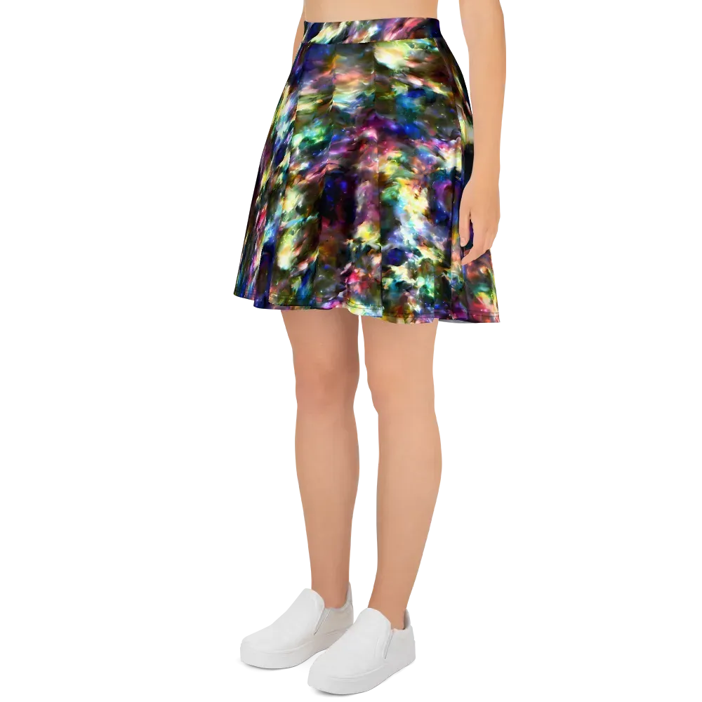 Emilia's Nebula on Skater Skirt — Left