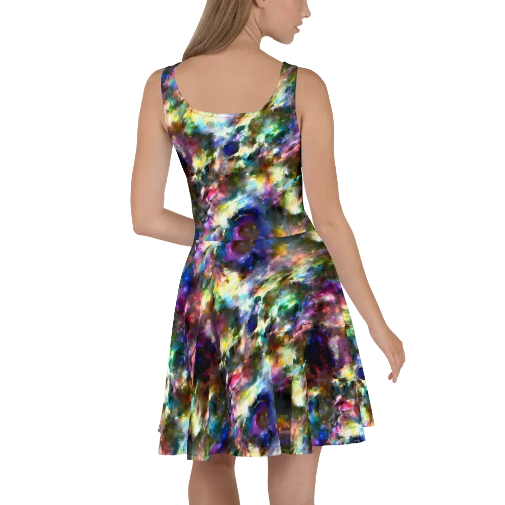 Emilia's Nebula on Skater Dress — Back