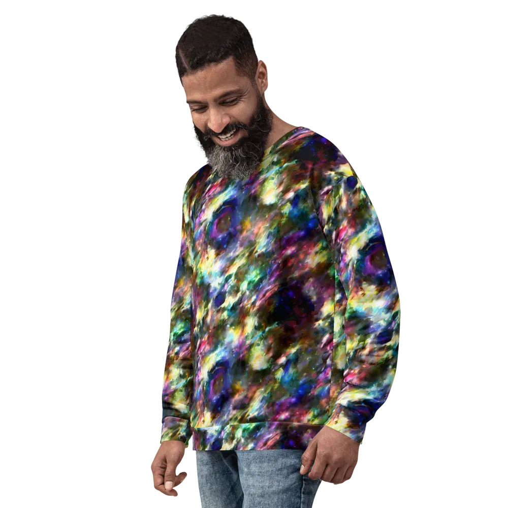 Emilia's Nebula on Sweatshirt — Left Front