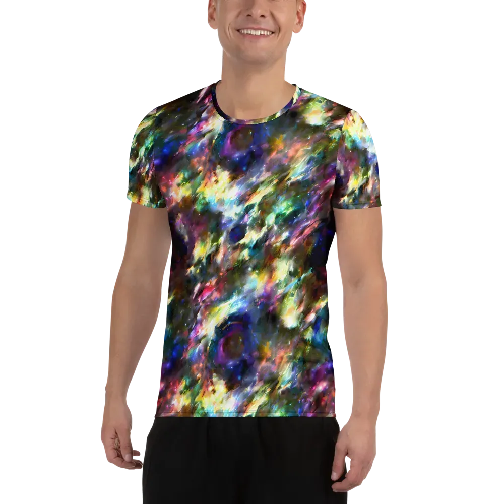 Emilia's Nebula on Men's Athletic T-Shirt — Front