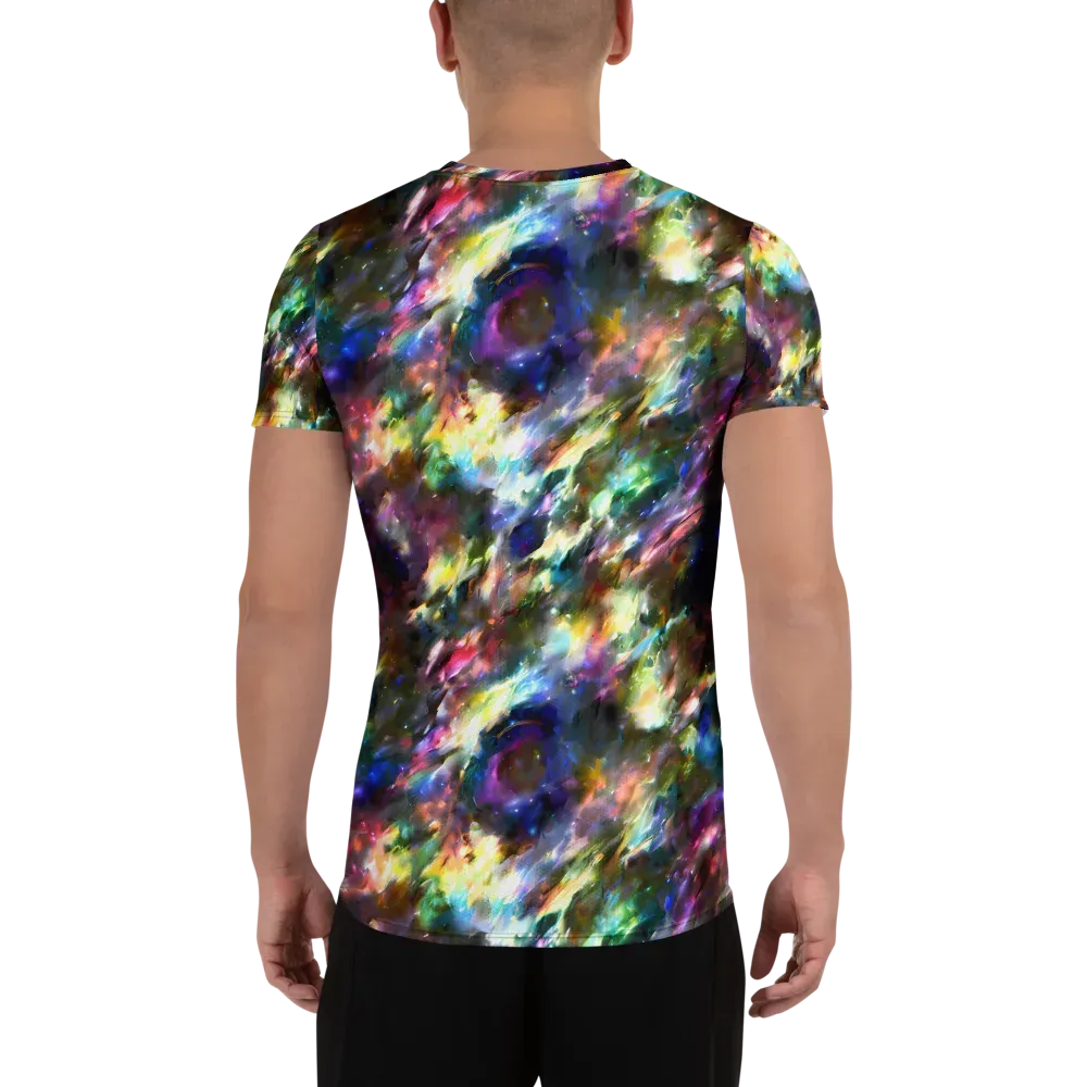 Emilia's Nebula on Men's Athletic T-Shirt — Back